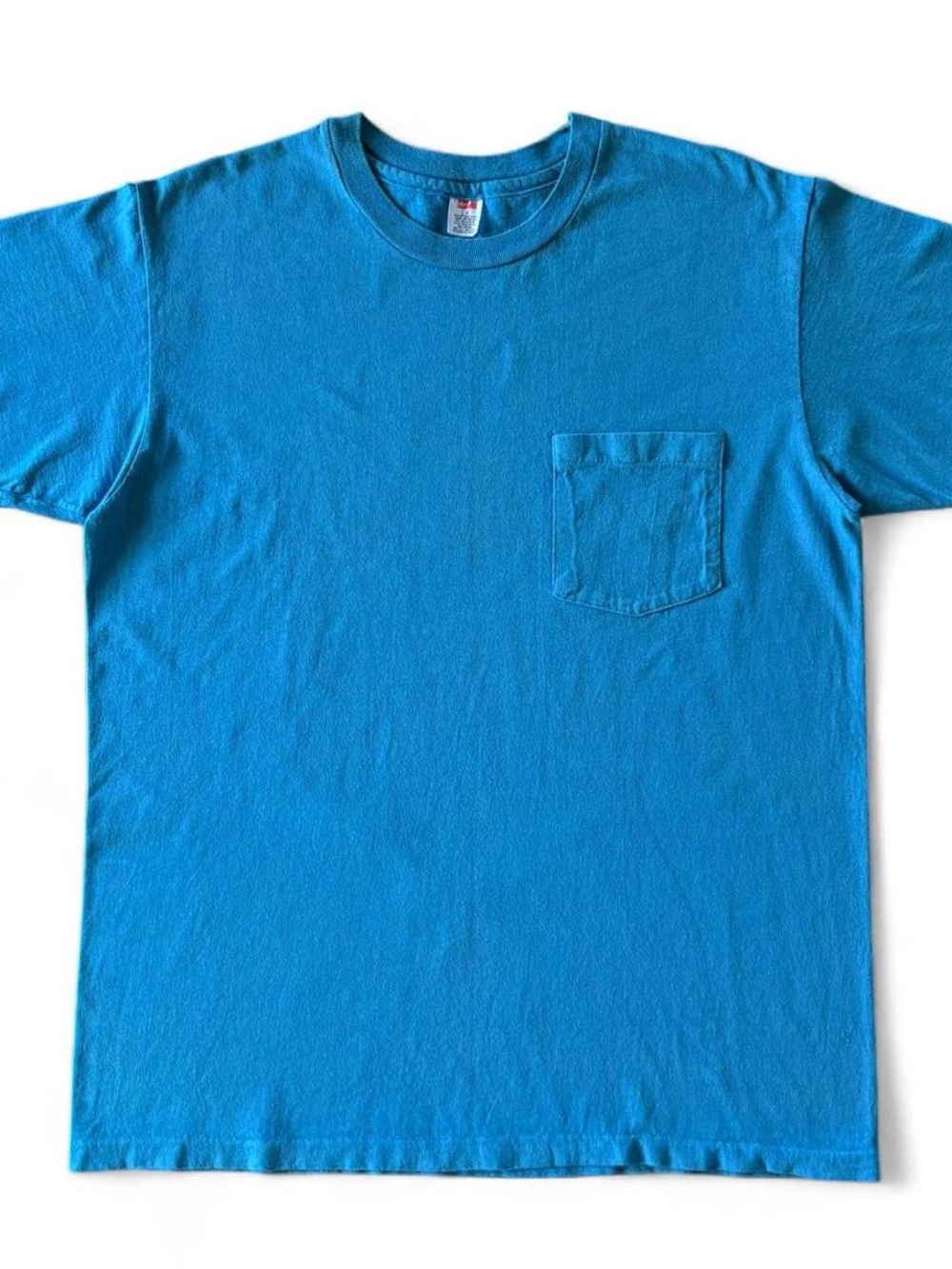 90s Hanes Blank Crewneck Pocket Tee Single Stitch BTG Made in USA 20.5x25.5 LG